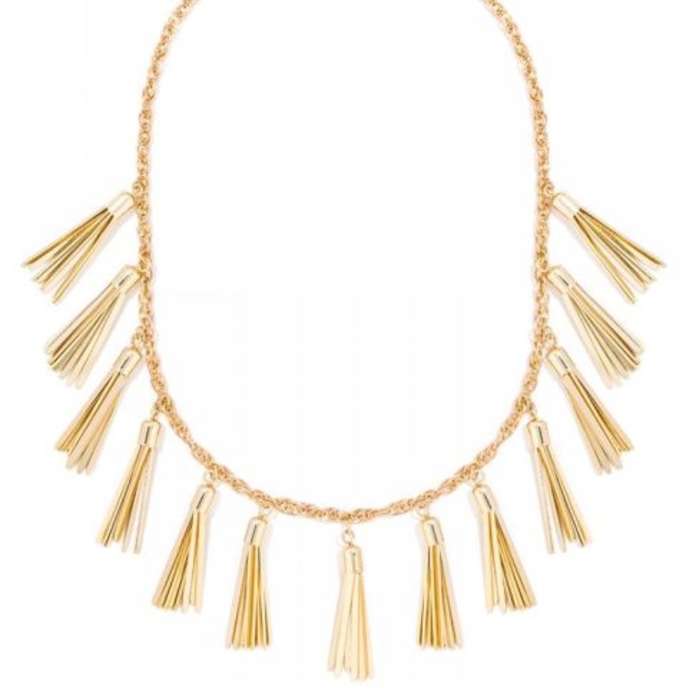 % Baublebar Gold Tassel Strand Necklace